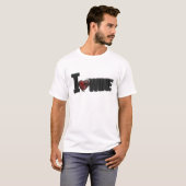 T-shirt Conception de déclaration de vin I LOVEW noir auda (Devant entier)
