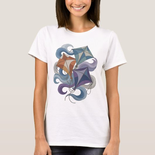 T-shirt Conception de déclaration de VOL DE CERF-VOLANT gr (Devant)