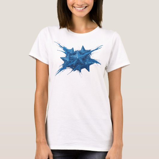 T-shirt Conception de déclaration d'étoiles abstraites de (Devant)