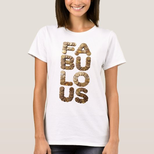 T-shirt Conception de déclaration Or Propre FABULEUX (Devant)