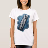 T-shirt Conception de déclaration PROGRÈS Argent ludique (Devant)
