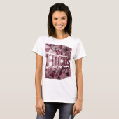 T-shirt Conception de déclaration rose icônique FOCUS (Devant entier)