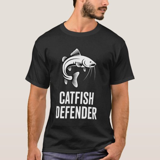 T-shirt Conception de défenseur de poisson-chat pour les f (Devant)
