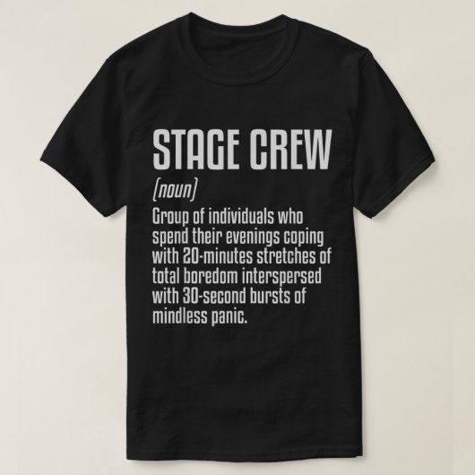 T-shirt Conception de définition d'équipe de scène drôle (Design devant)