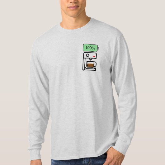 T-shirt Conception de dépendance au café (Devant)