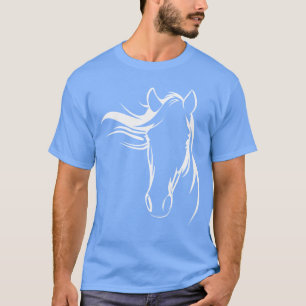 T-shirt Conception de design d'art de silhouette de cheval