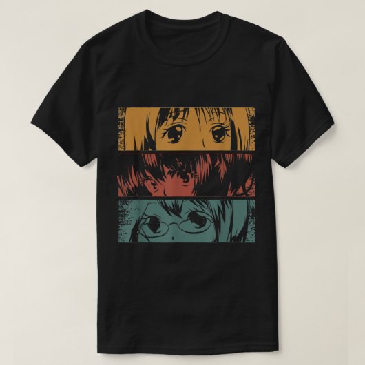 T-shirt Conception de design esthétique rétro aux yeux d'a (Design devant)