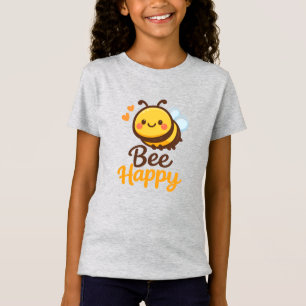 T-Shirt Conception de dessin animé d'abeille mignonne kawa