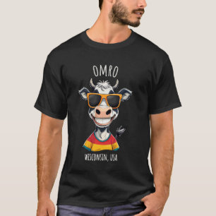 T-shirt Conception de dessin animé de vache drôle Omro WI