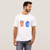 T-shirt Conception de développeurs Web HTML5 et CSS3 (Devant entier)