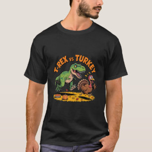 T-shirt Conception de dinosaure drôle de Thanksgiving T-re