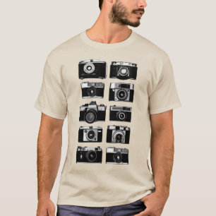 T-shirt CONCEPTION DE DIX CAMÉRAS DE PHOTO RÉTRO DE 35 m