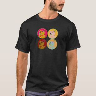 T-shirt Conception de dogecoin d'art de bruit