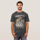 T-shirt Conception de dos de Route 66 Oatman AZ Ânes dans (Devant entier)