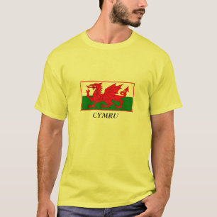 T-shirt Conception de dragon de drapeau de Gallois