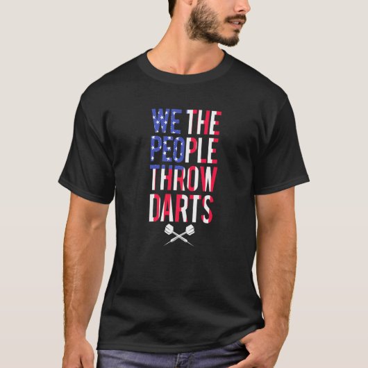 T-shirt Conception de drapeau américain pour fléchettes po (Devant)
