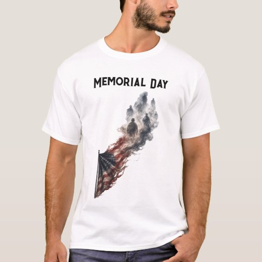 T-shirt Conception de drapeau américain pour l'hommage de (Devant)