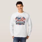 T-shirt Conception de drapeau américain USA 250 ans de lib (Devant entier)