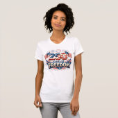 T-shirt Conception de drapeau américain USA 250 ans de lib (Devant entier)