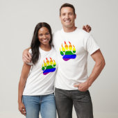 T-shirt Conception de drapeau arc-en-ciel Bear Claw (Unisexe)