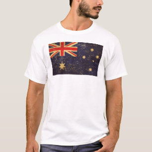 T-shirt Conception de drapeau australien vintage pour homm