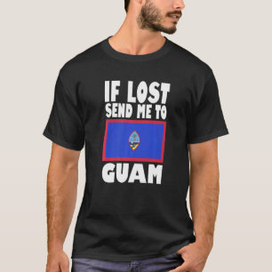 T-shirt Conception de drapeau de Guam Si perdu envoyez-moi