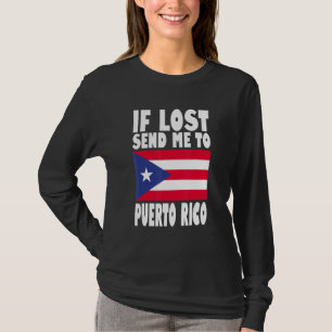 T-shirt Conception de drapeau de Porto Rico Si perdu envo