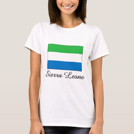 T-shirt Conception de drapeau de Sierra Leone (Devant)