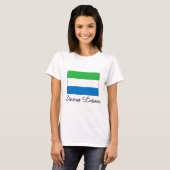 T-shirt Conception de drapeau de Sierra Leone (Devant entier)