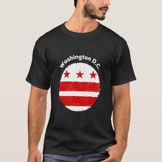 T-shirt Conception de drapeau de Washington Dc cool pour t (Devant)