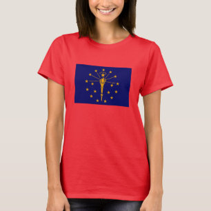 T-shirt Conception de drapeau d'état de l'Indiana