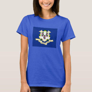 T-shirt Conception de drapeau d'état du Connecticut