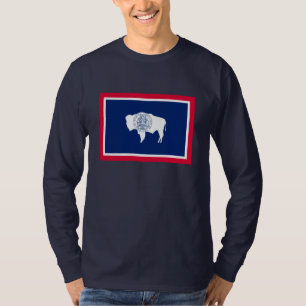 T-shirt Conception de drapeau d'état du Wyoming