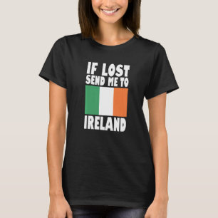 T-shirt Conception de drapeau d'Irlande Si perdu envoyez-