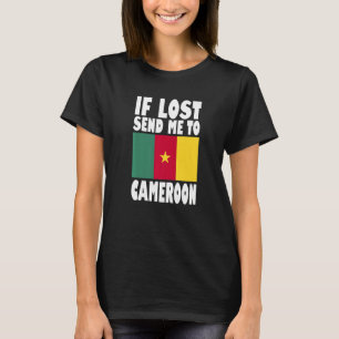 T-shirt Conception de drapeau du Cameroun Si perdu envoye