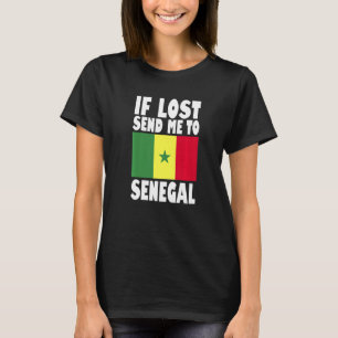 T-shirt Conception de drapeau du Sénégal En cas de perte,