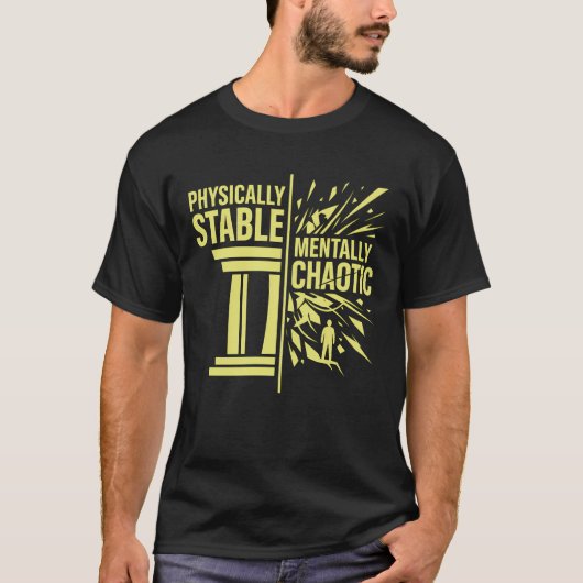 T-shirt Conception de dualité stable physiquement et menta (Devant)