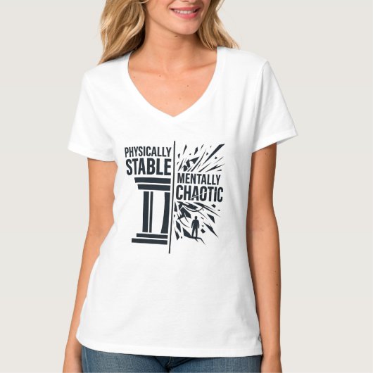 T-shirt Conception de dualité stable physiquement et menta (Devant)