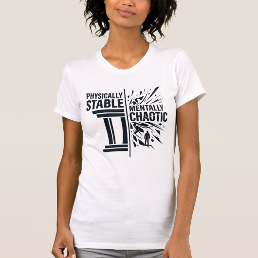 T-shirt Conception de dualité stable physiquement et menta (Devant)