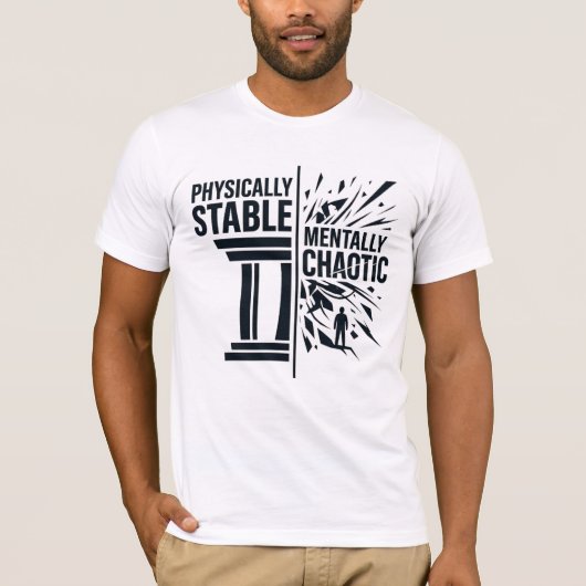 T-shirt Conception de dualité stable physiquement et menta (Devant)