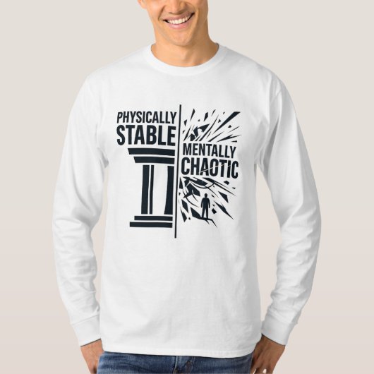 T-shirt Conception de dualité stable physiquement et menta (Devant)