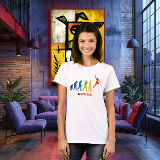 T-shirt Conception de dunk slam en silhouette de l'évoluti