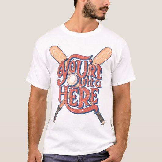 T-shirt Conception de fan de baseball softball rétro (Devant)