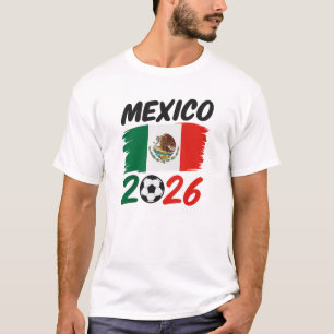 T-shirt Conception de fan de football Mexique 2026 avec ba