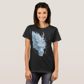 T-shirt Conception de fantasy d'art du dragon bleu clair c (Devant entier)