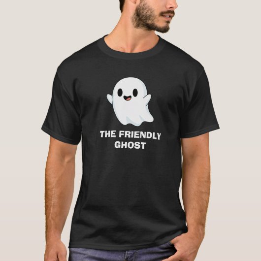 T-shirt conception de fantôme effrayant mignon (Devant)