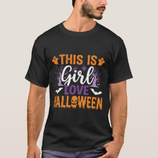 T-shirt Conception de fantôme Halloween Girl Love_1