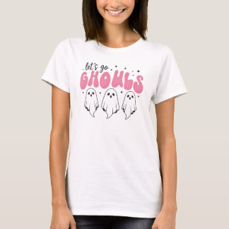 T-shirt Conception de fantômes d'Halloween mignons "Allons