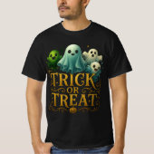 T-shirt Conception de fantômes mignons "Farce ou Friandise (Devant)