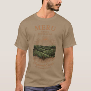 T-shirt Conception de ferme de café montagneuse